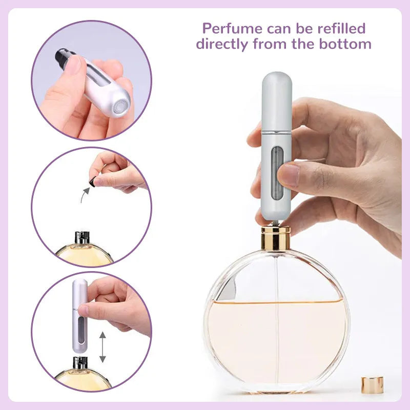 Super-convenient, refillable portable mini perfume spray bottles