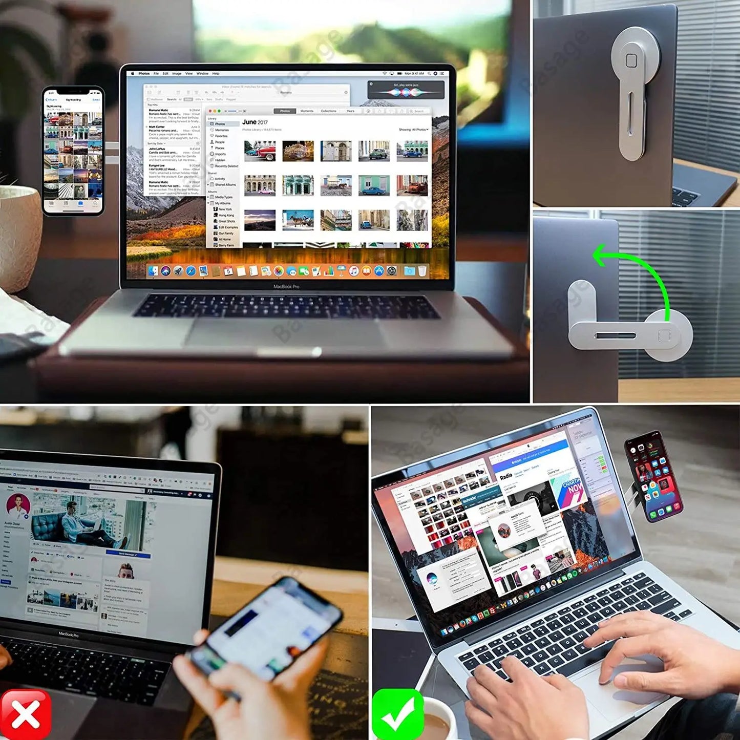 The Ultimate Magnetic Cellphone Holder for Seamless Laptop Integration.