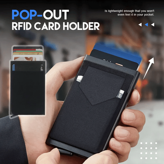 Slim Aluminum Wallet With Elasticity Back Pouch