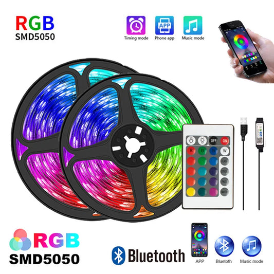 Spectecular LED Strip Lights with 24 Keys Remote Modes.