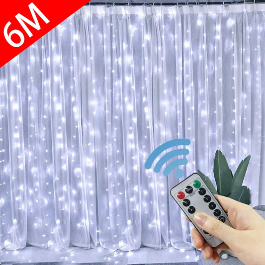Celestial Sparkle LED Curtain Garland for Enchanting Decor