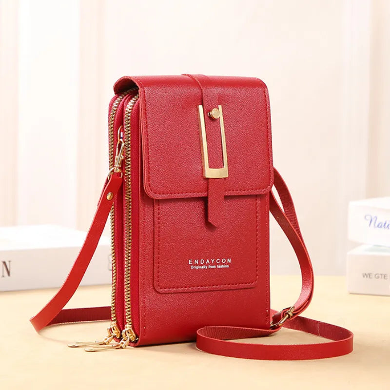 Stylish Crossbody Strap Handbag with Innovative Touch screen Window.