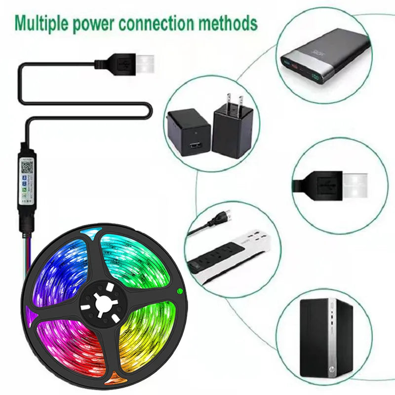 Spectecular LED Strip Lights with 24 Keys Remote Modes.